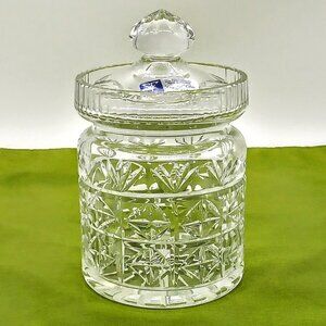 Crystal Clear Handcut Polish Lead Crystal Lidded Jar